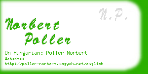 norbert poller business card